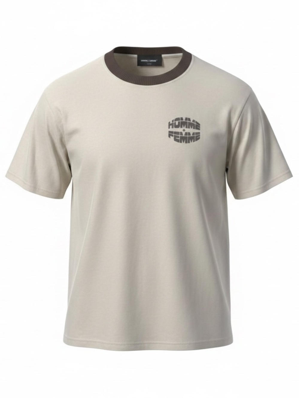 Homme + Femme Tan Logi Short Sleeve T-Shirt Unisex Streetwear Medium